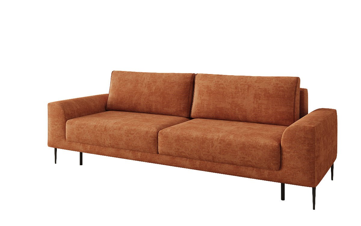Designer-3-Sëtzer-Sofa Bloom a Cord mat Schloffunktioun a Stauraum