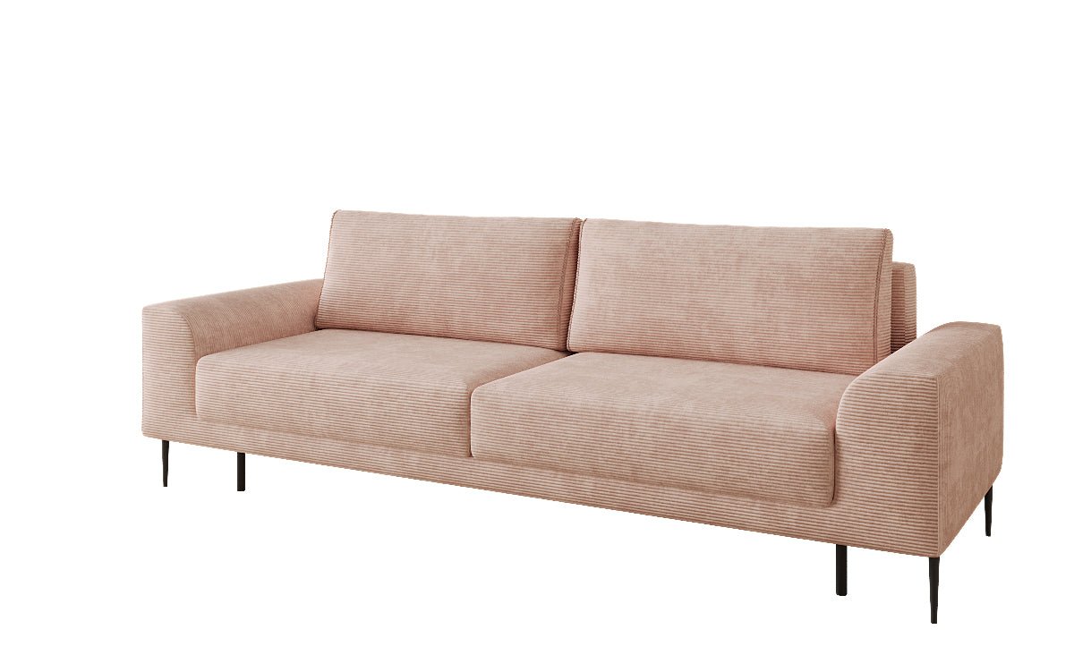 Designer-3-Sëtzer-Sofa Bloom a Cord mat Schloffunktioun a Stauraum