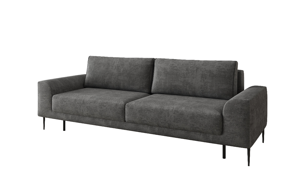 Designer-3-Sëtzer-Sofa Bloom a Cord mat Schloffunktioun a Stauraum
