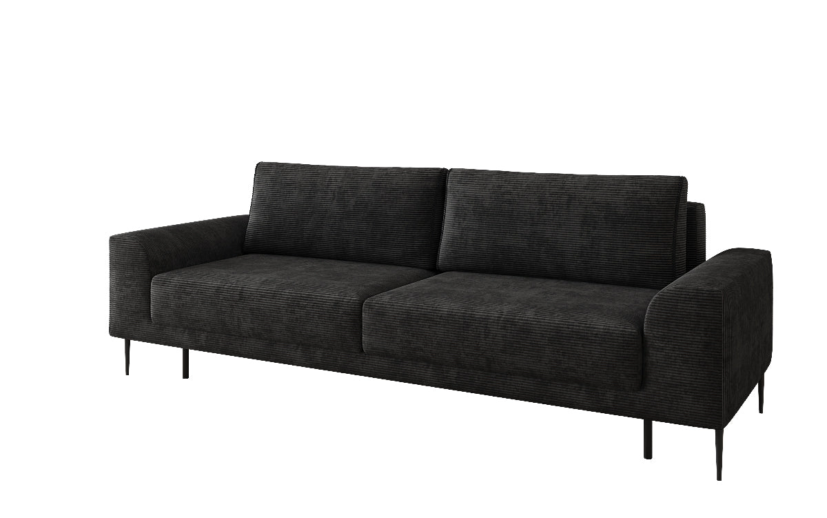Designer-3-Sëtzer-Sofa Bloom a Cord mat Schloffunktioun a Stauraum