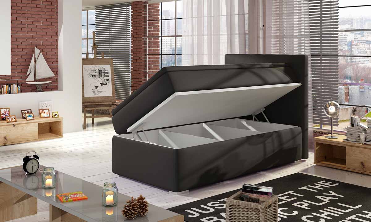 Boxspringbett Relio 90x200 mat Stauraum