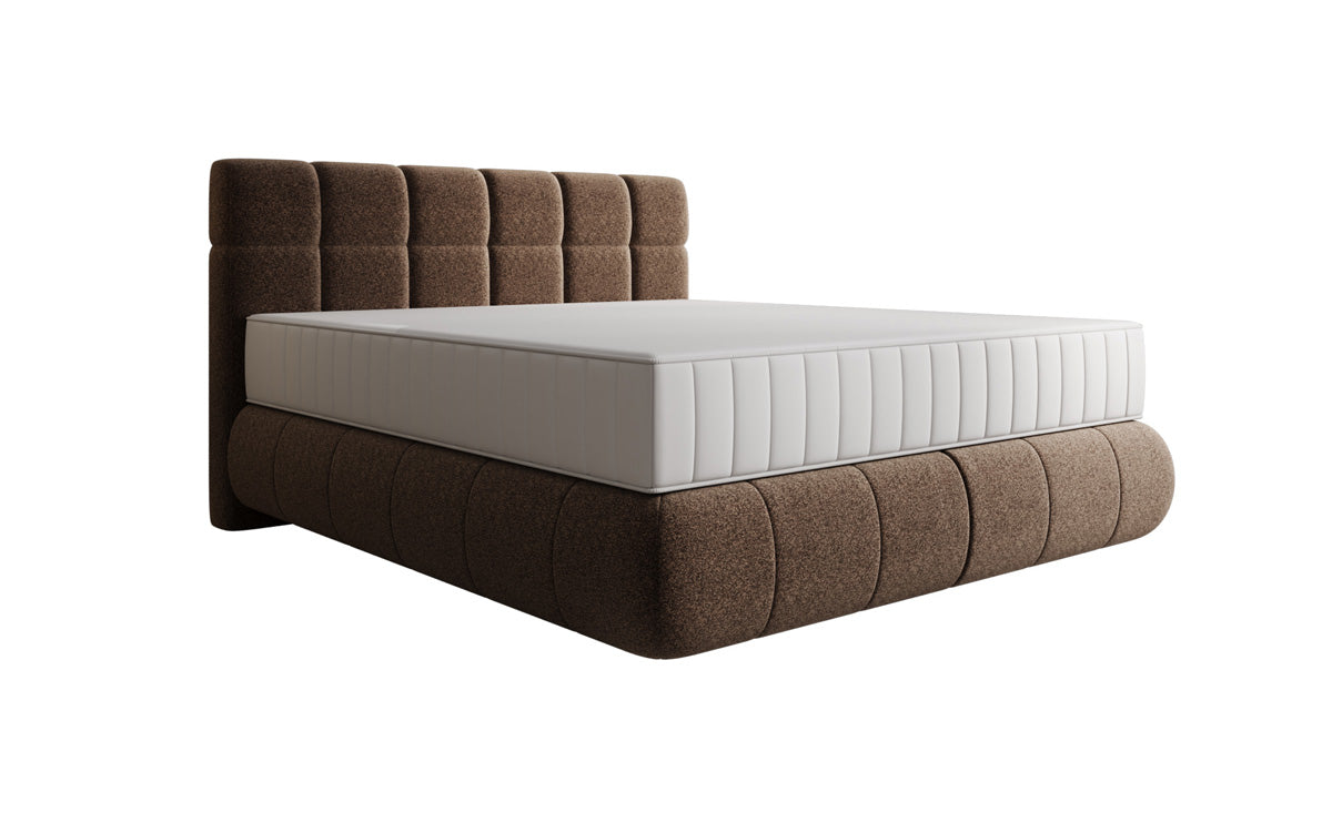 Boxspringbett Nala a Strukturstoff mat Schwiew-Optik