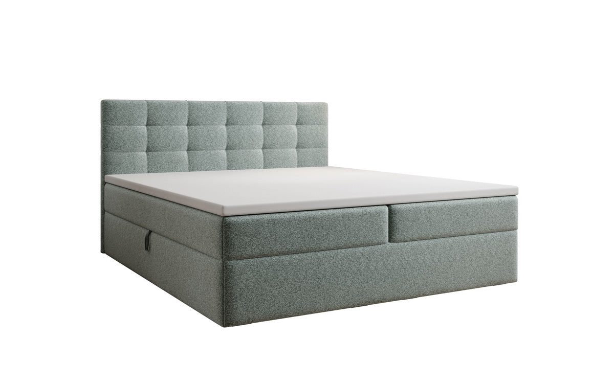 Boxspringbett Lux a Strukturstoff mat Stauplaz