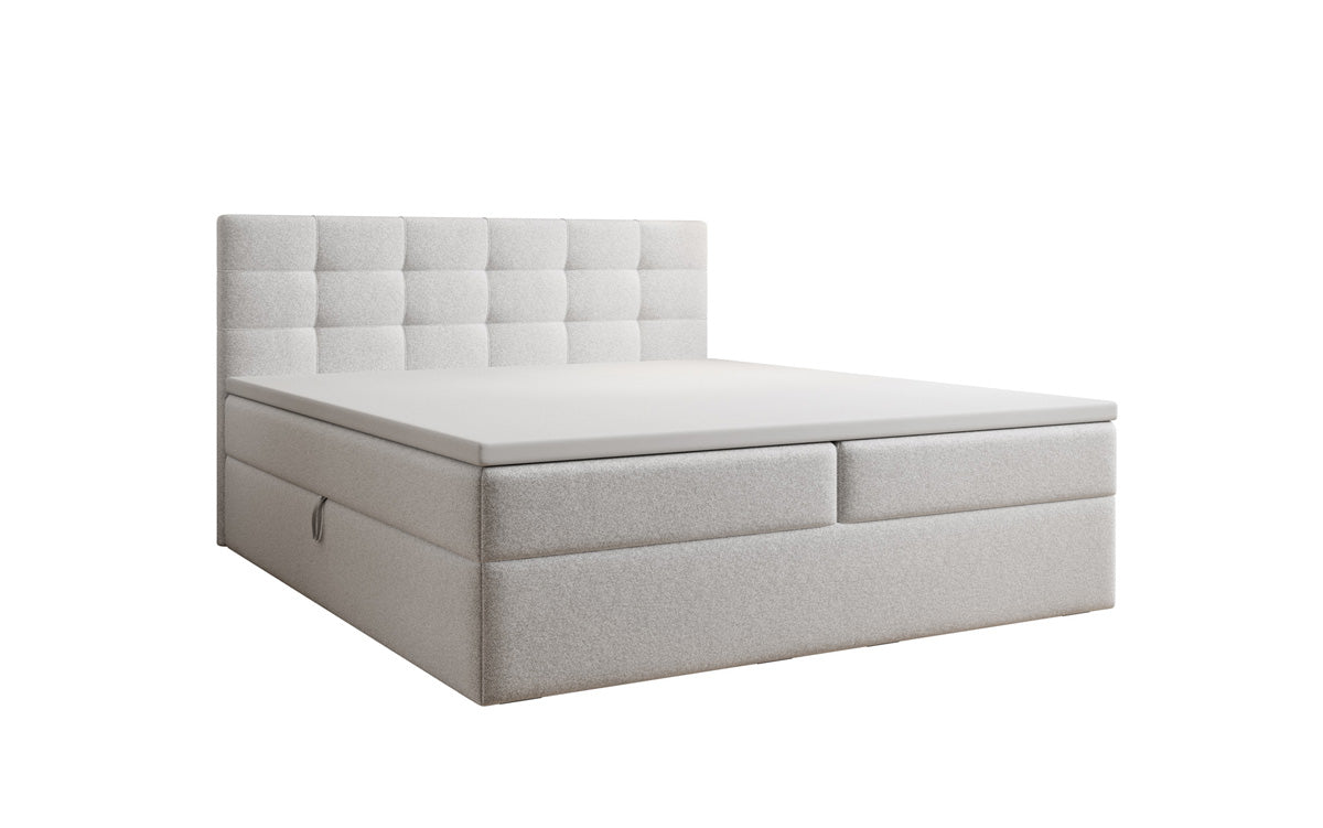 Boxspringbett Lux a Strukturstoff mat Stauplaz