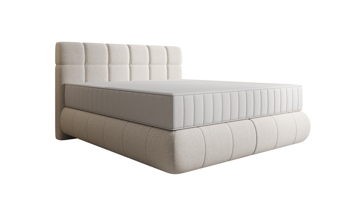 Boxspringbett Nala a Strukturstoff mat Schwiew-Optik