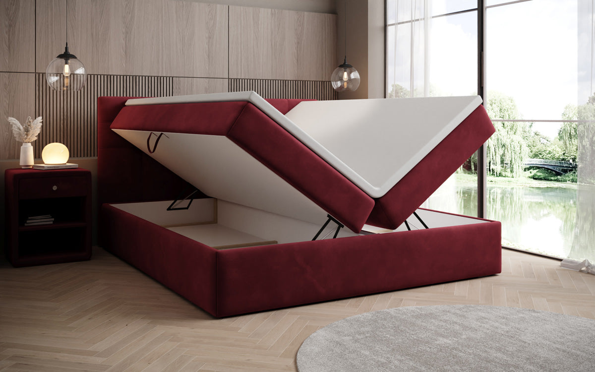 Boxspringbett Lux Samt mit Stauraum