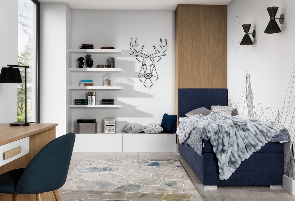 Boxspringbett Relio 90x200 mat Stauraum