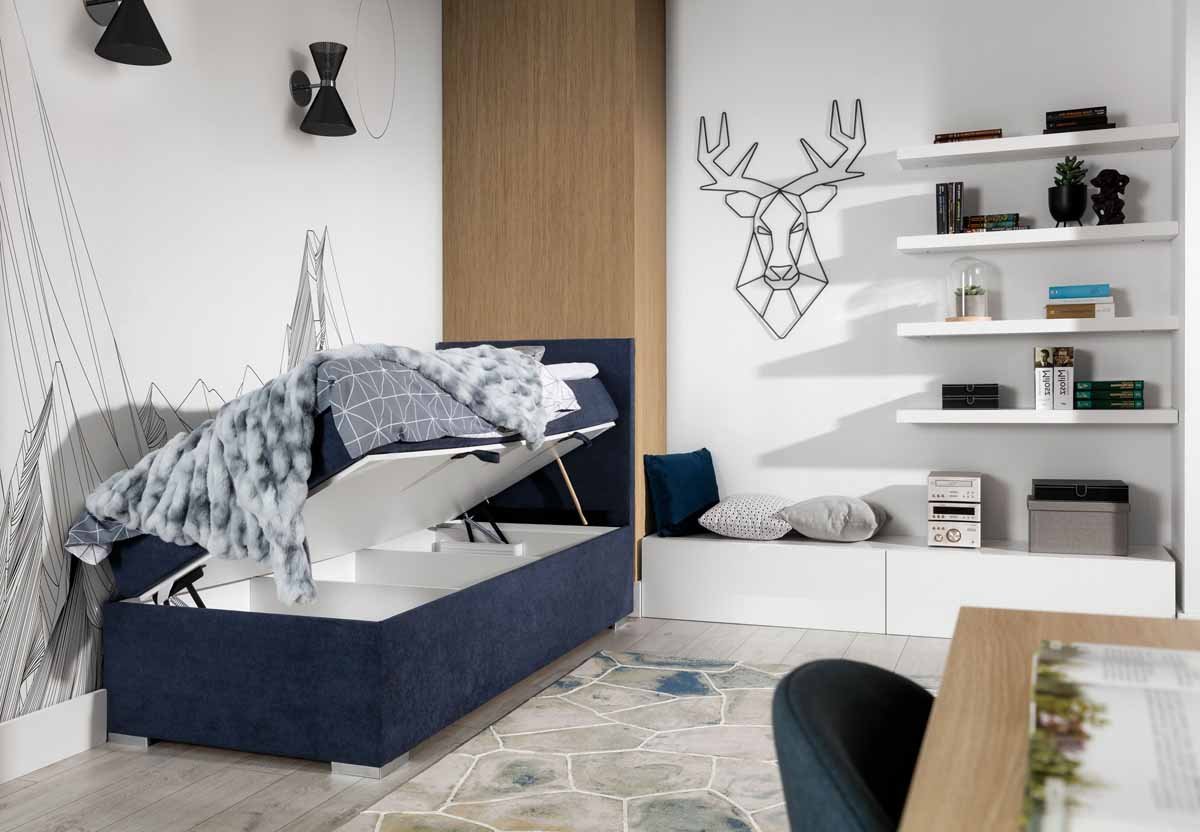 Boxspringbett Relio 90x200 mat Stauraum