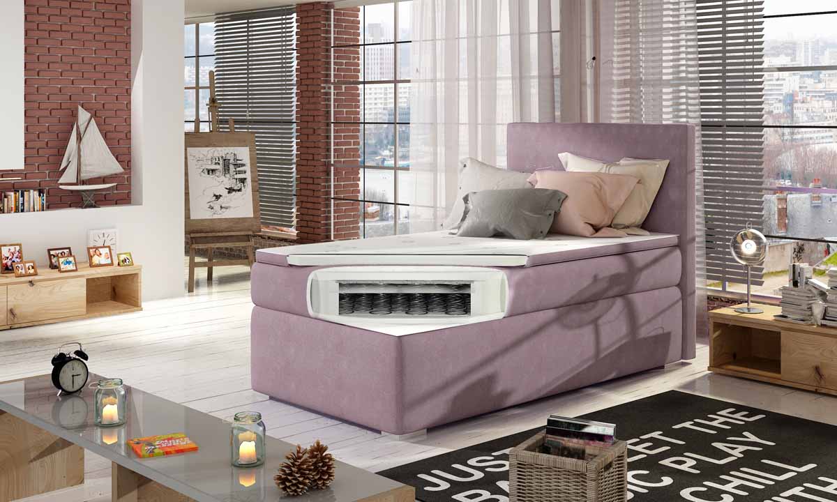 Boxspringbett Relio 90x200 mat Stauraum