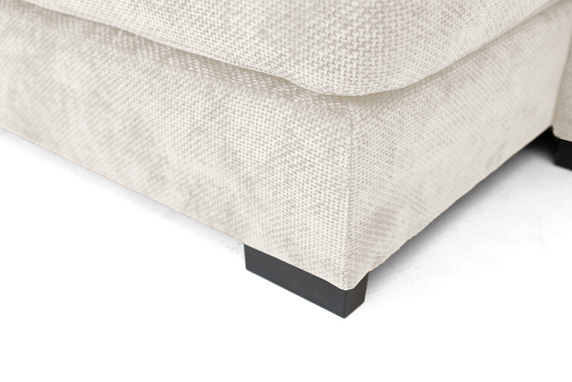 Designer Sofa Selena U mit Schlaffunktion in Strukturstoff