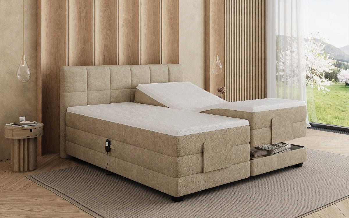 Boxspringbett Monaco - elektresch verstellbar a Stoff