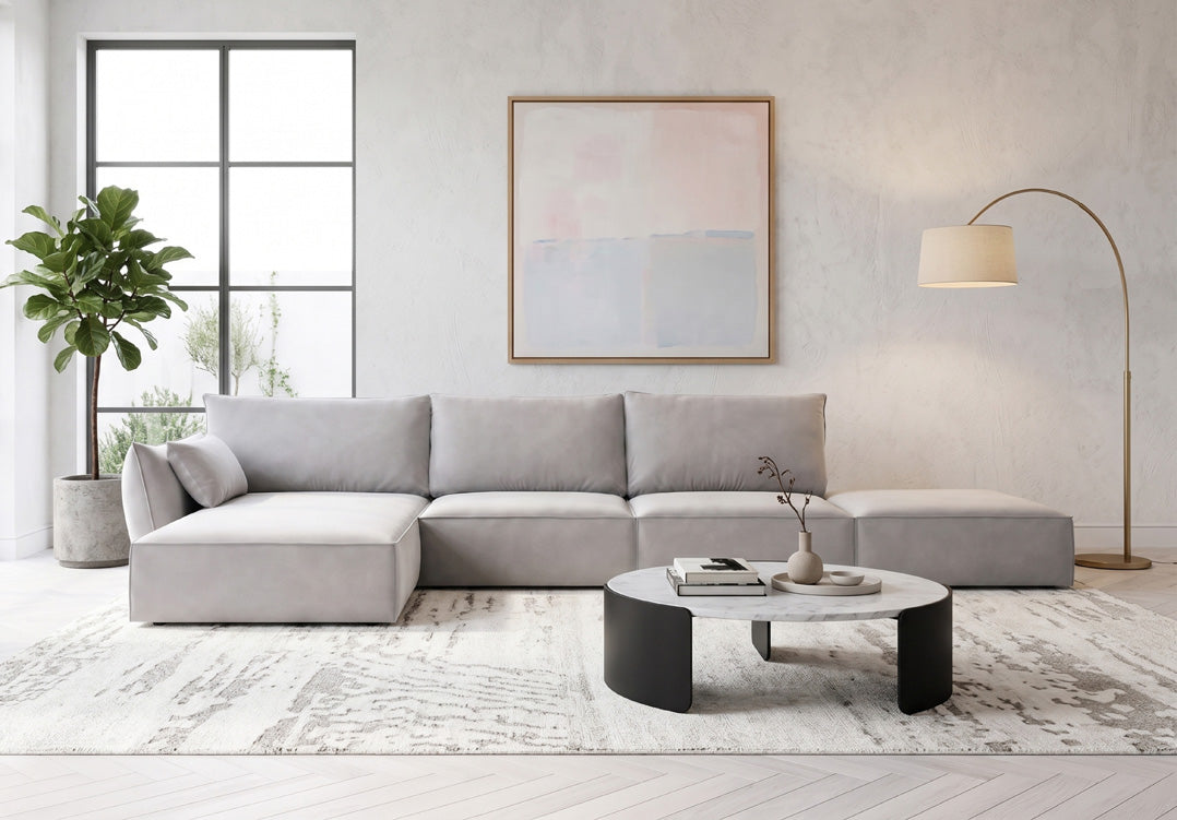 Designer-Sofa Nuvola L Open aus Samett