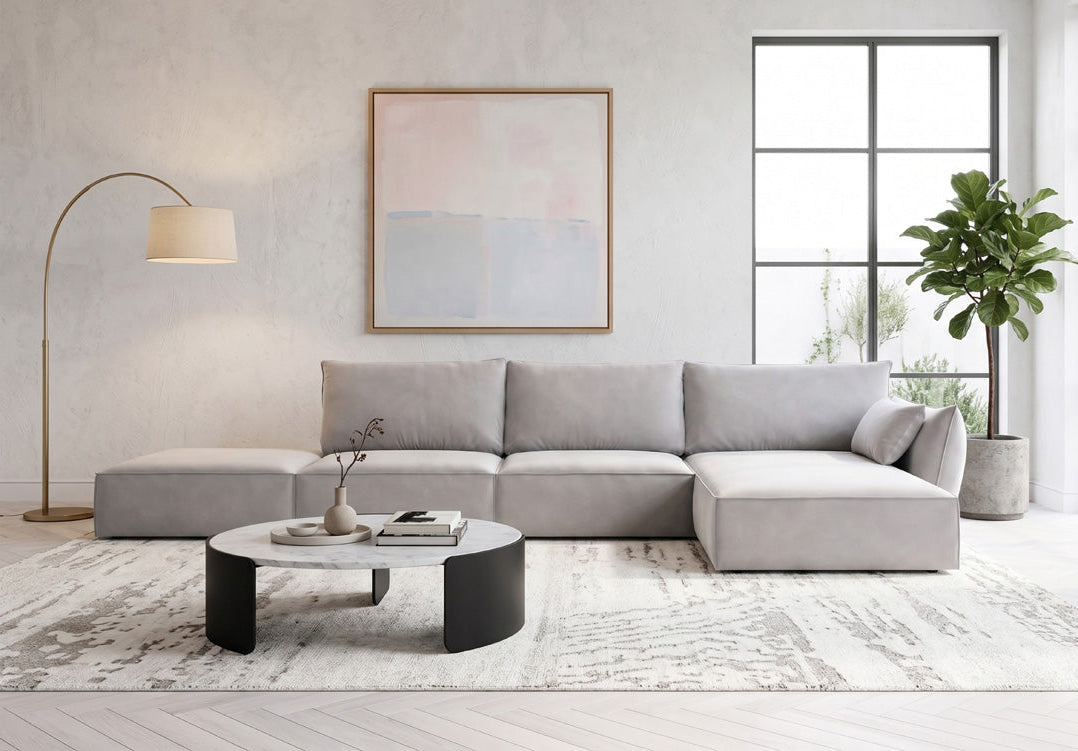 Designer-Sofa Nuvola L Open aus Samett