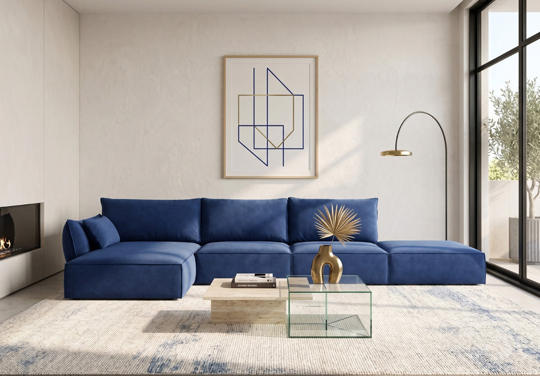 Designer-Sofa Nuvola L Open aus Samett
