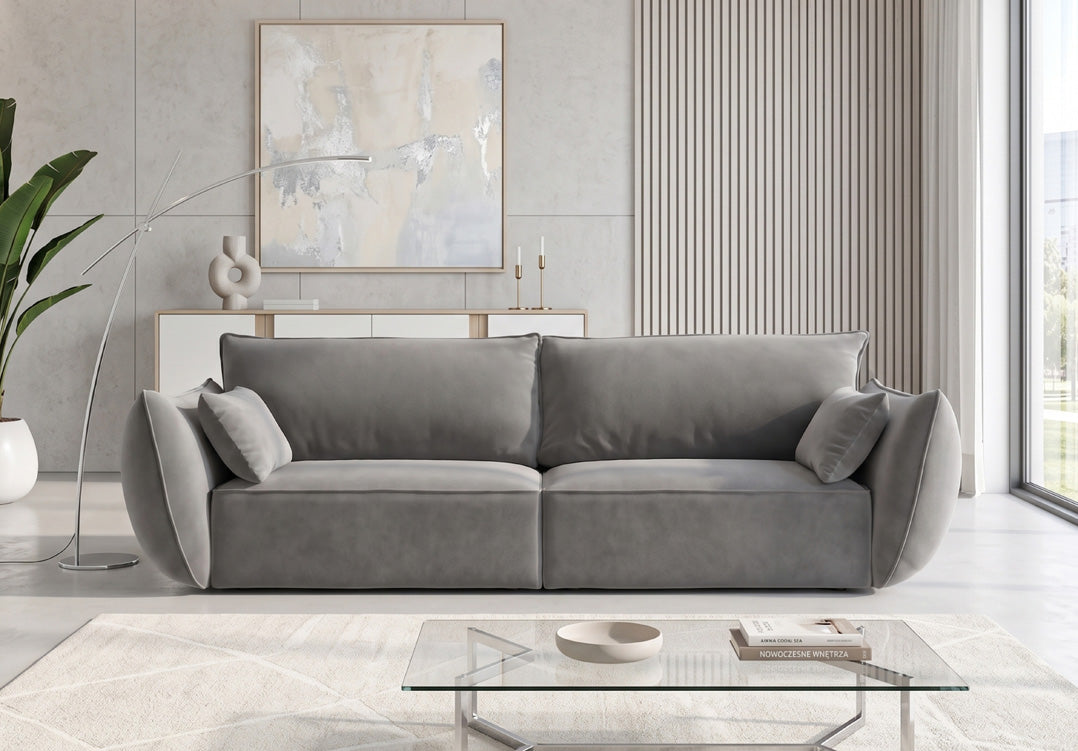 Designer-Sofa 3-Sëtzer Nuvola aus Samett