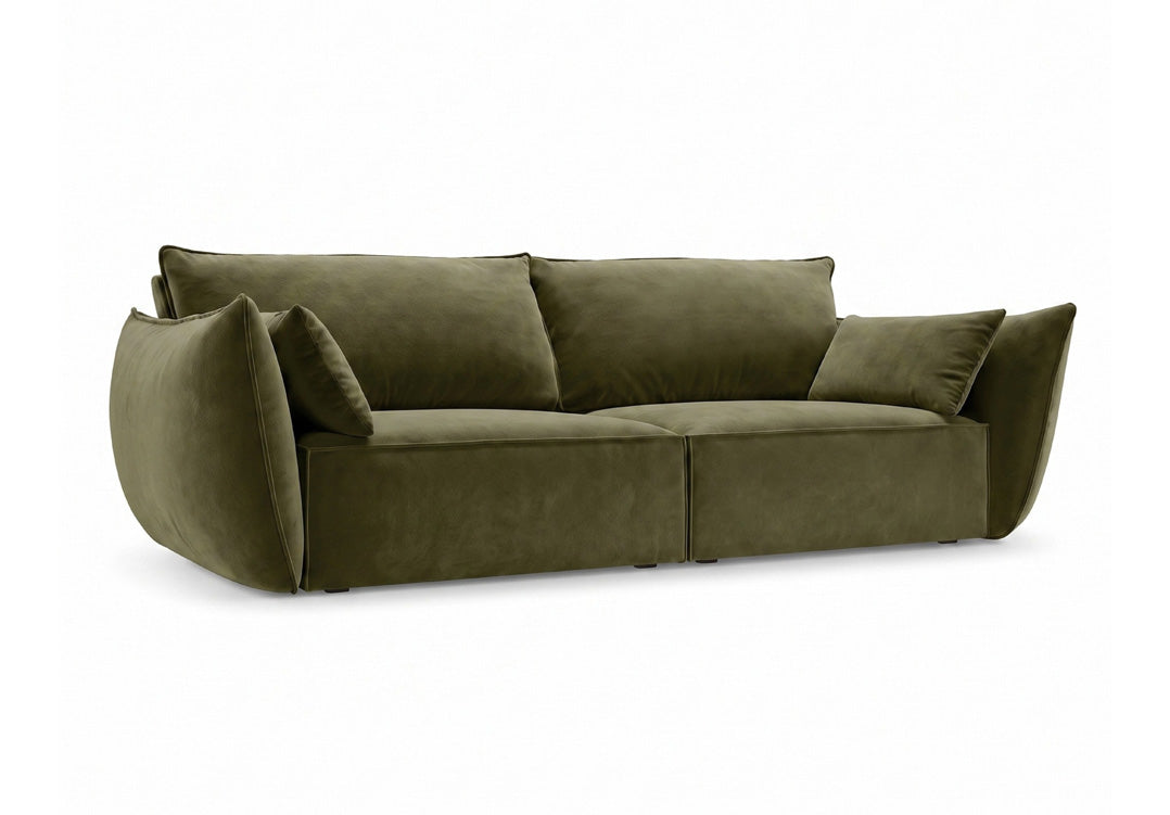Designer-Sofa 3-Sëtzer Nuvola aus Samett