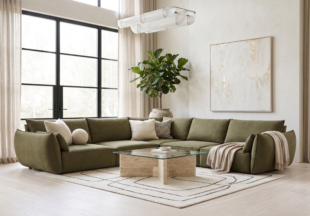 Designer-Sofa Nuvola L Maxi aus Samett