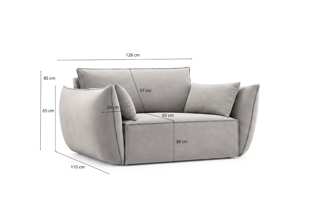 Designerssessel Nuvola a Samett