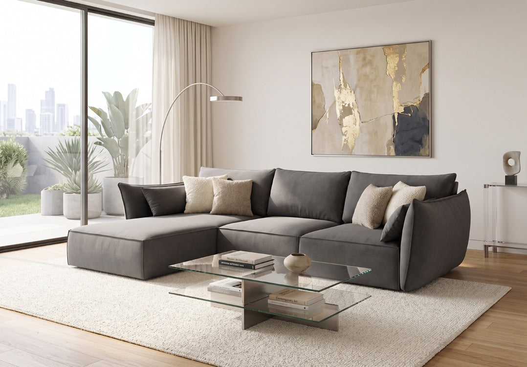Designer-Sofa Nuvola L aus Samett