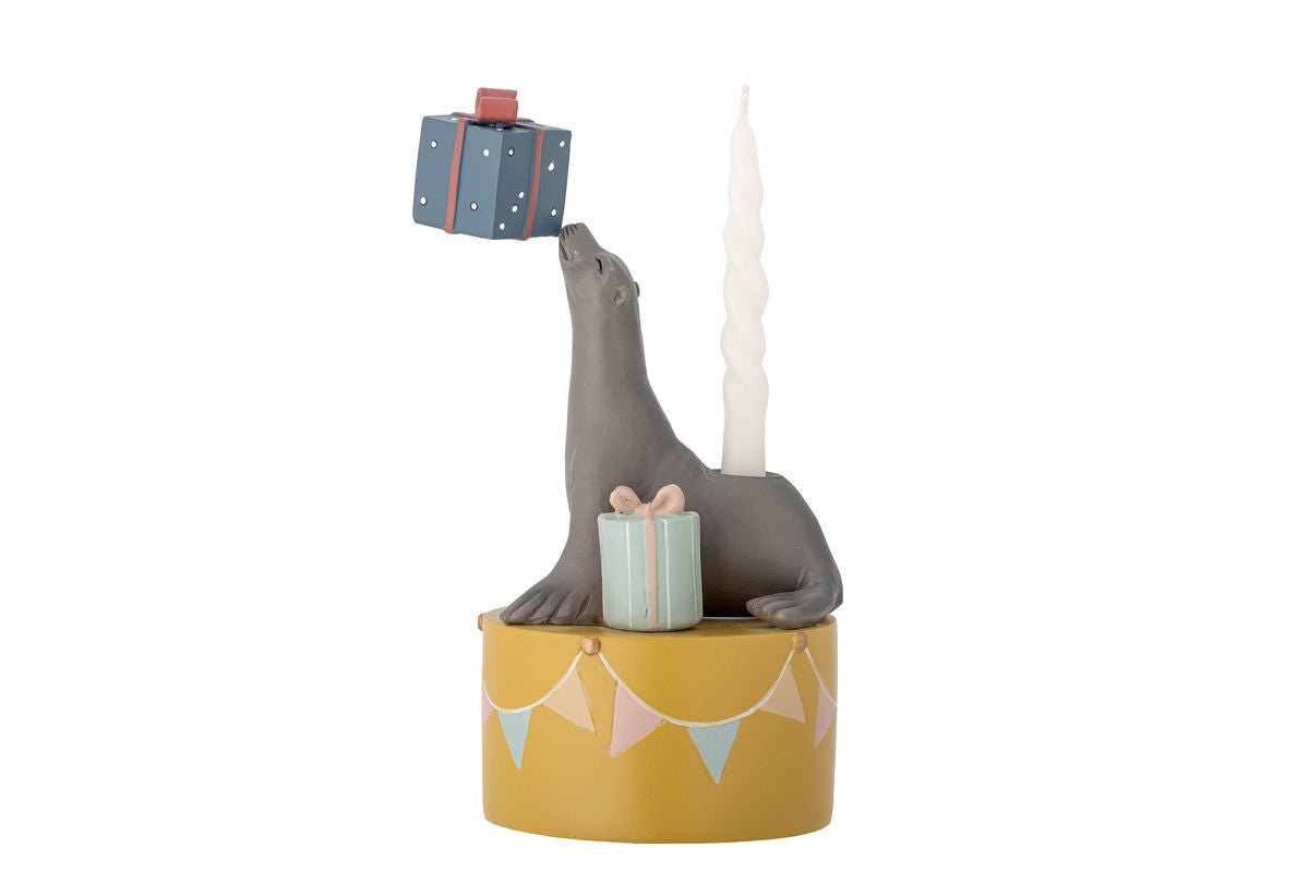 Kanner-Kerzenhalter „Happy Animals“ – Faarweg Déier-Dekoratioun