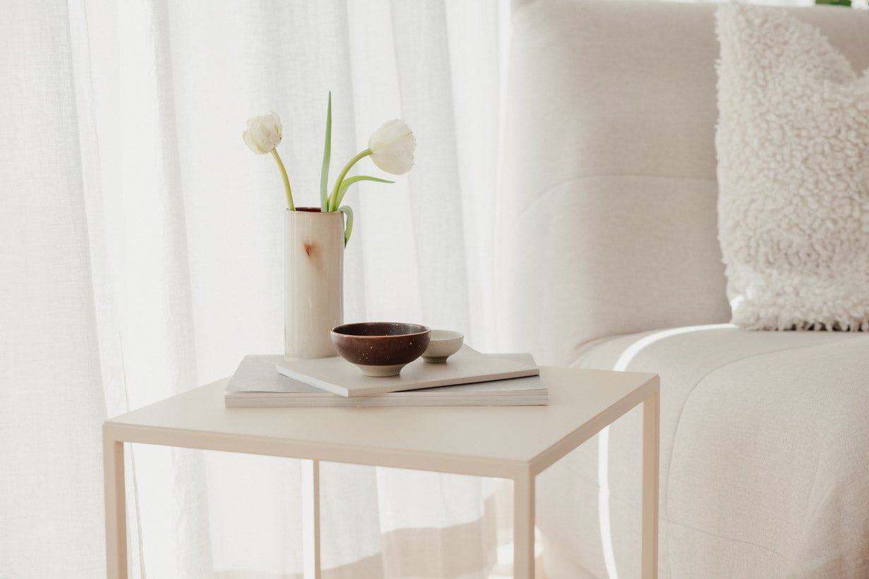 Couchtisch/Beistelltisch Soli X – Minimalistisches Design aus Stahlblech & Metall