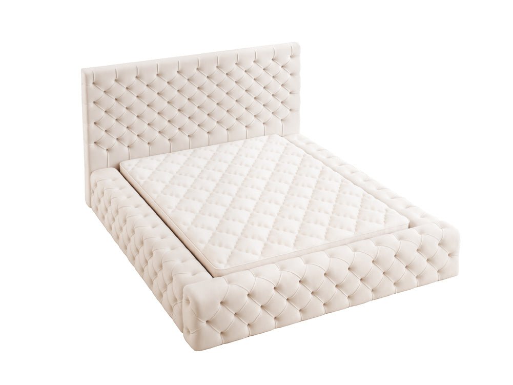 Designer Polsterbett Lana Samt mat Späicherraum