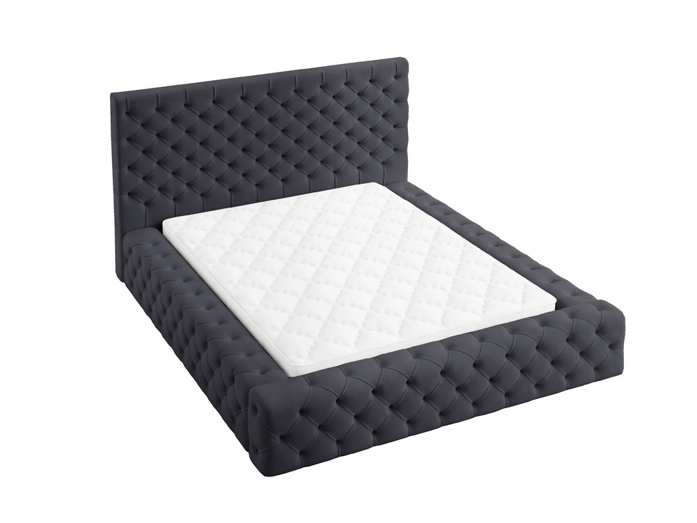 Designer Polsterbett Lana Samt mat Späicherraum