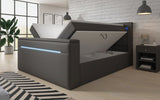 Boxspringbett Reposito mit TV Lift, USB, LED und Stauraum - Luxusbetten24