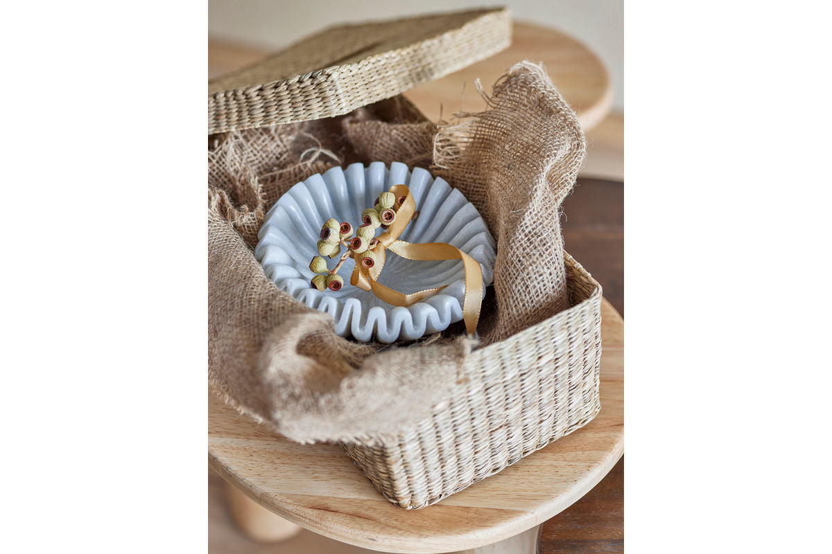 Schossel Anira – handgeschniddene wäisse Marmor