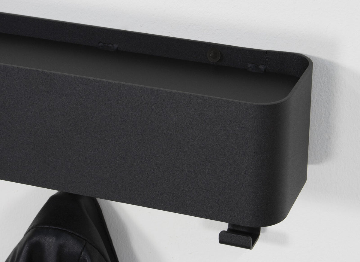 Designer Wandgarderobe Paxi - Schwarz