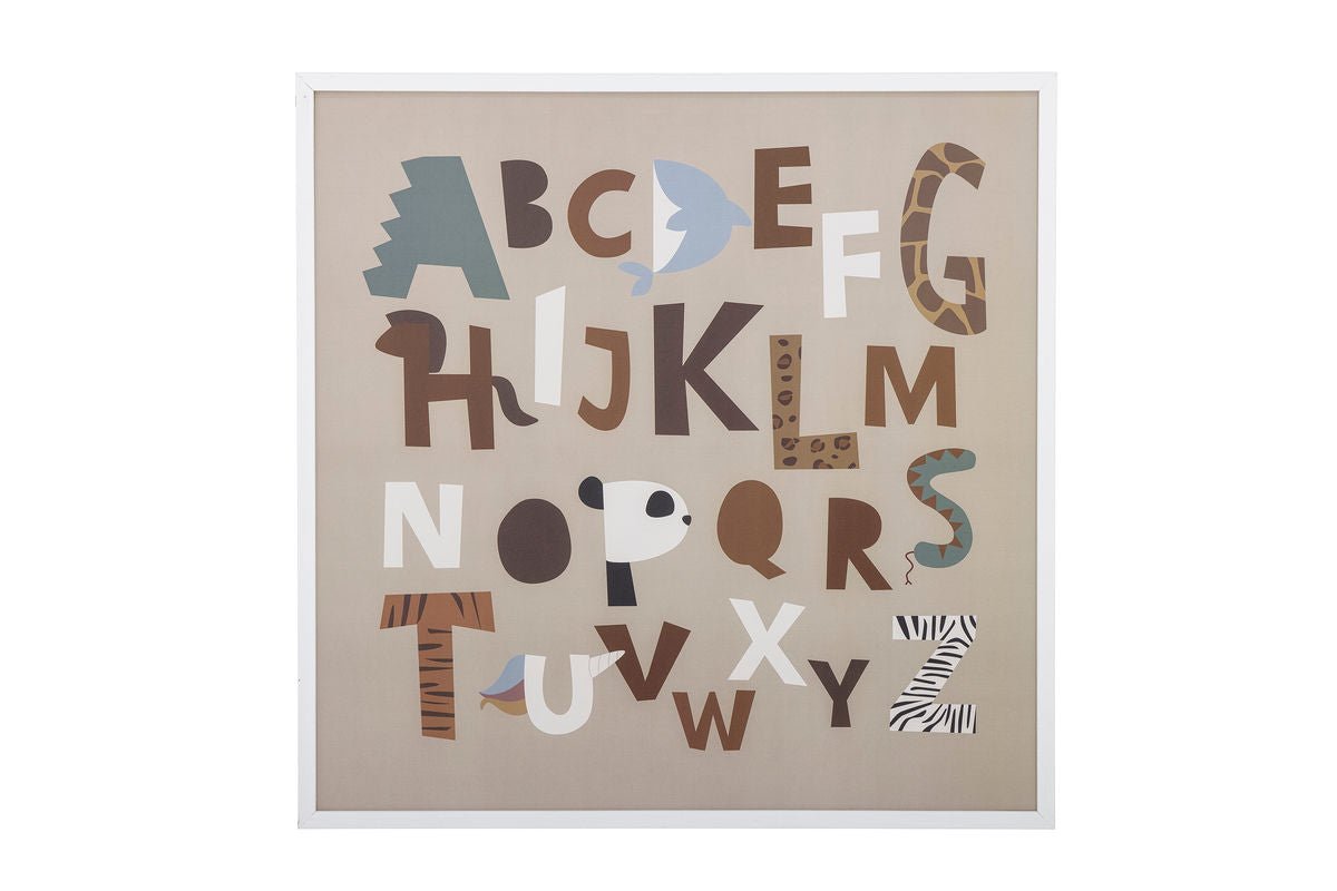 Poster Lumo – Alphabet Illustratioun mat Kader