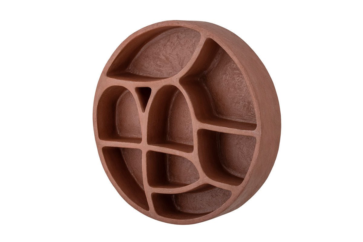 Regal Pami – organescht Mauerregal an Rout fir d'Kannerzëmmer