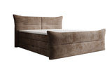 Boxspringbett Elea Cord in Braun (Poso 006) – Freisteller