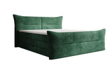 Boxspringbett Elea Cord in Grün (Poso 014) – Freisteller