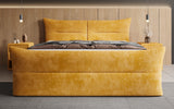 Boxspringbett Elea Cord in Amber (Poso 042) – Milieu frontal