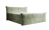 Boxspringbett Elea Cord in Salbei (Poso 047) – Freisteller
