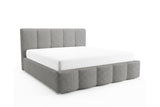 Designer Polsterbett Elva in Bouclé – Grau