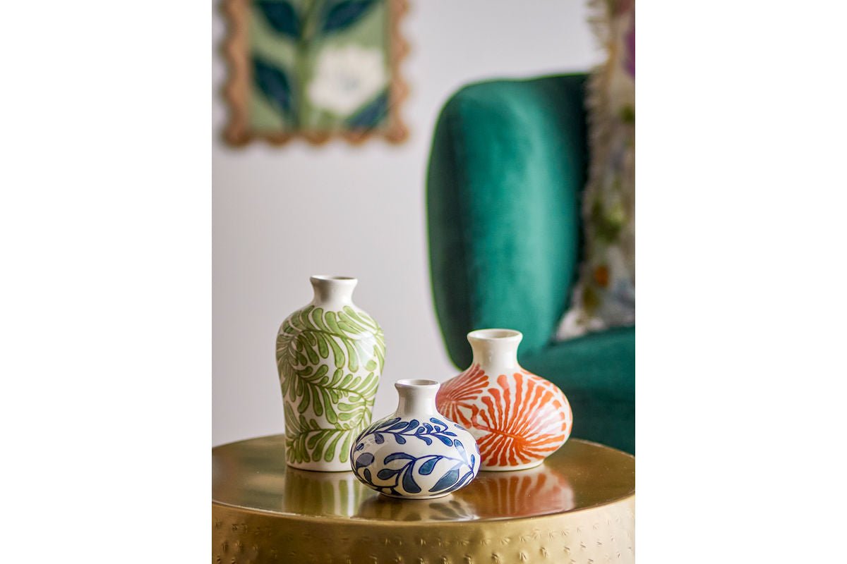 Vasenset (3-deelleg) „Flower Dream“ – aus Steingut