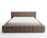 Designer Polsterbett Ivo in Samt – Sand
