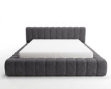 Designer Polsterbett Ivo in Samt – Grau