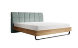 Boxspringbett Levio Leinen-Optik in Vintage Blau (Beverly 16) – Freisteller