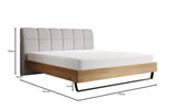 Boxspringbett Levio Leinen-Optik – Maßzeichnung