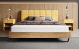 Boxspringbett Levio Strukturstoff in Safran (Raven 66) – Milieu frontal