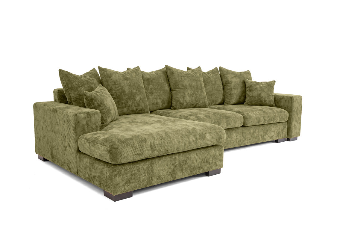 Designer Sofa Selena L mit Schlaffunktion in Strukturstoff