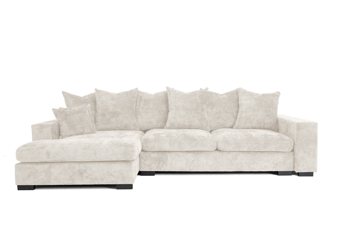 Designer Sofa Selena L mit Schlaffunktion in Strukturstoff