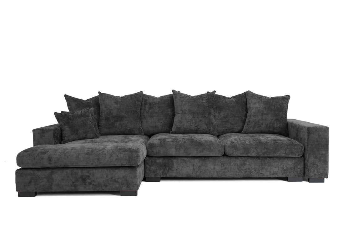 Designer Sofa Selena L mit Schlaffunktion in Strukturstoff