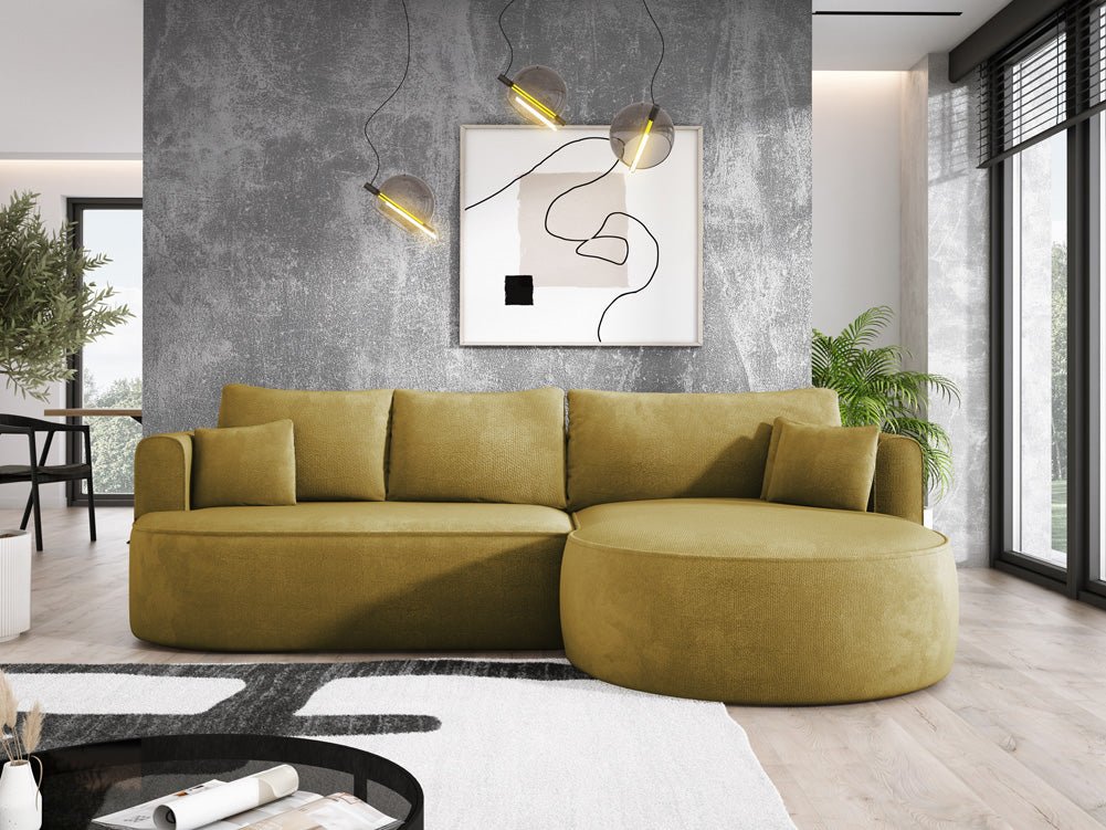 Designer L Sofa Lucca am Bouclé