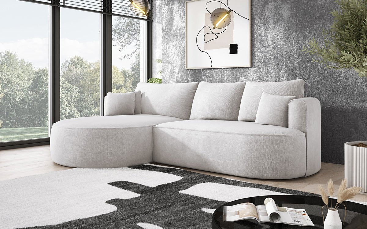 Designer L Sofa Lucca am Bouclé