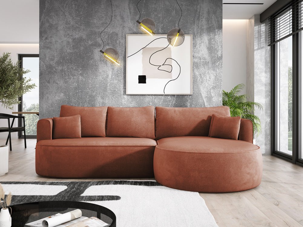 Designer L Sofa Lucca am Bouclé