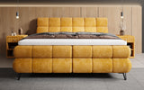 Boxspringbett Milla Cord in Amber (Poso 042) – Milieu frontal
